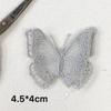 Adhesivo de Tela de Encaje Gris Decoración Hecho a Mano DIY Parche para Agujeros Moda Personalidad Adhesivo de Flor Decoración Adhesivo de Tela Bordada Combinable