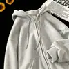 Venta directa de fábrica: Chamarra con cierre pesada estilo americano, sudadera con capucha casual de moda para hombre otoño/invierno, versátil y fácil de combinar