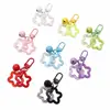 Llavero de Campana Doble de Estrella de Cinco Puntas Hueca de Aleación Materiales para Pulsera DIY Hecha a Mano, Collar, Accesorios de Joyería