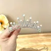Peine para el cabello de niños, accesorio de corona, tocado de boda para estudio fotográfico, peine para el cabello con pedrería, accesorio para el cabello, corona de princesa de perlas al por mayor