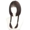 Peluca de venta caliente en Tiktok para mujer, cabello negro largo y liso, corte de pelo de princesa, estilo JK japonés, cabeza de medusa, peluca completa para la cabeza