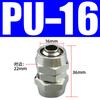 Tuerca de seguridad para manguera neumática de 6 mm, conector rápido de cobre de giro rápido para tubería de aire PC8-02, codo recto de 4-M5 en T de cuatro vías