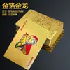 Cartas de baralho com folha de ouro em estoque, design criativo xadrez dourado e preto, cartas de papel dourado luxuosas tipo dólar, especialmente projetadas com acabamento fosco, duráveis e resistentes ao desgaste