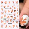 Pegatinas de Arte para Uñas Nuevas Transfronterizas Estilo Ins Otoño Acción de Gracias Hoja de Arce Color Maillard Viento Cálido Pegatinas Adhesivas para Uñas