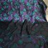 Tecido Jacquard Tingido em Fio Brocado Flor Grande de Lótus Vintage Tecido para Vestido de Alta Costura Saia Curta Roupas Bolsa
