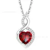 Exportación Transfronteriza Nuevo Ilimitado Colgante de Plata 925 Collar con Piedra de Nacimiento Diseño Simple y de Moda Versátil para Mujeres que Van al Trabajo