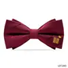 Collar rojo ceremonia de boda novio traje de boda moño compromiso padrino corbata corbata traje color sólido