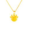 Pingente Zodíaco Boi Ouro Areia Vietnamita Cobre Banhado a Ouro Joia Pingente para Mulheres Ouro Imitado 3D Boi Multi-Ouro Fabricante Atacado