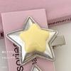 Horquilla de Dopamina Estilo Dulce Cool Estrella Clip Pico de Pato Metal Plateado Brillante Clip Lateral Flequillo Accesorios para el Cabello Mujer
