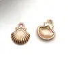 Kc Série Oceano Dourado Estrela-do-mar Sereia Concha Golfinho Búzio Pulseira Colar DIY Acessórios Pingente Pequeno Charme