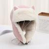 Nuevo sombrero de gato creativo máscara de mujer una pieza cálido sombrero Lei Feng gorro grueso gorra de viento para montar al aire libre venta al por mayor