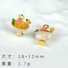 Colección de colgantes de aleación con diseño de fruta de dibujos animados pintados a mano, materiales DIY hechos a mano para pulseras, pendientes y accesorios