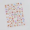 Adesivos de Arte de Unha com Flores Secas Vintage de Primavera Cores Misturadas Dopamina Jardim Monet Pastoral Flores Secas Artificiais Fragmentos Florais Pequenos DIY
