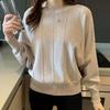 Suéter Outonal Casual Japonês e Coreano de Listras Verticais, Manga Morcego Ampla, Estilo Preguiçoso Solto, Camisa Básica Tricotada, Top de Manga Longa