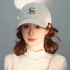 Gorra de Béisbol Bordada de Perro Salchicha Lindo de Dibujos Animados para Mujer con Lazo, Circunferencia de Cabeza Grande, Visera Ancha, Estilo Coreano