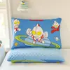 Almohada larga de gofre de dibujos animados de seda de hielo floral para que las niñas duerman en la cama, almohada para las piernas para dormir de lado, cojín de maternidad