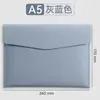 Maletín de negocios A4, bolsa para documentos, carpeta impermeable, bolsa de archivo de cuero engrosado, se puede imprimir con logo, en stock
