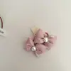 Nuevo par de horquillas para el pelo de lazo grueso de cuentas mercerizadas, diadema, pinza lateral para bebé, cuerda para el pelo