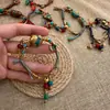 Pulsera de Estilo Étnico Retro Estilo Tíbet, Cuentas de Cobre Nepalí, Pulsera Tejida a Mano de Piedra Natural, Joyería de Mano Estilo Chino Nuevo
