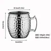 Taza Mule Bar Acero Inoxidable 304 Metal Moscow Mule Martillada Copa de Cóctel Julep Cobre Copa de Cóctel Transfronterizo