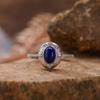 Anillo de Piedra Preciosa Ópalo Natural y Lapislázuli para Mujer Plata de Ley S925 Anillo Versátil con Forma de Huevo Venta al por Mayor desde Fábrica Origen