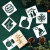 Transfronterizo Original Nuevo Amazon Plantilla de Navidad DIY Plantilla de Copo de Nieve Navideño Versión de Lavado Pintura Frotado Personalización