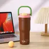 Nova caneca de aço inoxidável 316 com isolamento a vácuo para uso transfronteiriço, copo de gelo portátil de uso duplo, copo de carro portátil com canudo para atividades ao ar livre