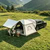 Techo negro 13 camping al aire libre varilla automática doble capa dos dormitorios una sala de estar villa tres en uno tienda de cola de coche mosquitero