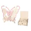 Mesa de Assinatura Borboleta Rosa Livro de Convidados de Casamento Decoração de Mesa de Casamento Transfronteiriça Cartão de Assinatura Caixa de Mensagens Criativa