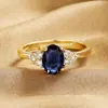 Anel feminino de alta qualidade Europa e Estados Unidos transfronteiriço com zircônia colorida incrustada anel de abertura ajustável anel estilo luxo leve atacado