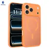 Funda magnética para teléfono adecuada para Apple 18Promax con tacto similar a la piel, 17Pm Agujero fino Semitransparente Mate 16 Funda protectora Venta al por mayor