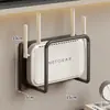 Rack de Posicionamento de Roteador Suporte Fixo de Plugue Montado na Parede Wifi Conjunto Sem Furos Caixa de Armazenamento para Decodificador Caixa de Armazenamento para Gato Óptico