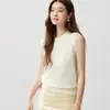 Nuevo Chaleco de Punto Coreano de Otoño con Cuello Redondo en Capas para Mujer, Top de Chaleco de Punto en Capas de Alta Gama para el Trabajo