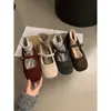 Zapatos de Felpa Individuales para Mujer Zapatos Mary Jane Nuevo Estilo Otoño e Invierno 2025 Zapatos de Piel Pequeña Fragante para Mujer para Usar Zapatos de Algodón Cálidos