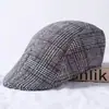 Boina de Lana Nueva Otoño/Invierno 2025 para Hombres, de Mediana Edad y Mayores, Gorra Tibia y Engrosada de Pico de Pato, Venta al por Mayor desde Fabricante