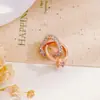 Acessórios para Joias DIY Pingente de Colar com Design de Coração Duplo Luxo Leve Nicho Alto Padrão Presente de Dia dos Namorados Qixi