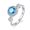 Anel de Casamento Feminino Colorido de Moissanita com Design de Orelha de Gato, Anel Feminino Único e Personalizado, Anel de Moissanita de Um Quilate Cor D, Atacado para Transmissão ao Vivo