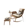 Mecedora, Sillón, Silla de Ratán para Hogar, Balcón de Ratán, Silla de Ratán, Silla Perezosa para Descanso en Patio Exterior, Terraza, Mecedora de Ocio para Adultos
