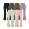 Pantalones de yoga acampanados cropped adelgazantes de cintura alta para mujer, 2026 otoño versátiles que realzan la figura, pantalones deportivos casuales de melocotón para glúteos