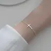 Pulsera Cruzada de Plata de Ley S925 Shenzhen para Mujer Verano Simple Moda Elegante Versátil Dulce Lujo Ligero Joyería de Gama Alta