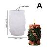 Molde de Silicone para Vela Perfumada Série de Natal Molde para Ornamento de Gesso DIY Molde de Árvore de Natal/Maçã/Papai Noel