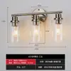 Transfronterizo Amazon retro industrial americano espejo faro E26 cubierta de vidrio baño 3-cabezas lámpara de pared sin