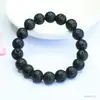 Pulsera de Piedra Volcánica Lava Guan Yu Pulsera de Basalto Transmisión en Vivo Kuaishou Douyin Venta al por mayor Transfronteriza S5011610