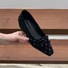 Zapatos Nuevos Otoño 2026 Estilo Ballet de Lunares Franceses con Moño Suela Suave Versátiles Punta Cuadrada Tacón de Cuña Bajo Sin Cordones