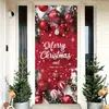 Cortina de puerta de Navidad, tela de fondo de puerta de poliéster, decoración de puerta para fiestas festivas, venta al por mayor transfronteriza, admite diseños personalizados basados en imágenes proporcionadas