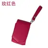 Estuche Múltiple de Cuero para Labiales, Estuche de Cuero para Bálsamo Labial y Brillo Labial con Espejo, Bolsa Cosmética de PU para Muestras de Perfume
