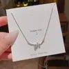 Collar cuadrado pequeño de circón ultrabrillante estilo coreano para mujer, lujo ligero, elegante, cadena para clavícula de acero de titanio de alta gama, venta al por mayor
