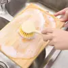 Escova para lavar panelas de cozinha doméstica, uma ferramenta mágica para esfregar panelas, escova de panela com cabo longo, fácil de limpar louças sem ficar engordurado