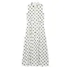 Vestido Redondo Elegante Feminino de Atacado Ins Europeu e Americano Transfronteiriço Nova Moda 2026 Manga Curta Zíper Slim Fit Poá