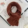 Promoção Outono e Inverno Estilo Coreano Cor Sólida Tricô Cachecol Grosso para Mulheres, Versátil da Moda à Prova de Vento e Frio Aquecedor de Pescoço para Casais